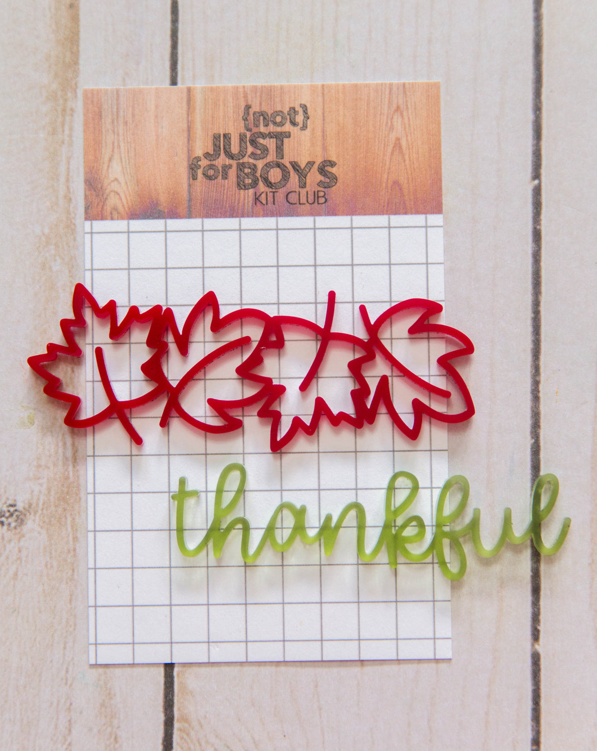 "Thankful" Duo Acrylic Embellishments