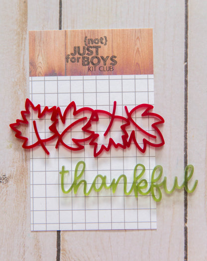 "Thankful" Duo Acrylic Embellishments