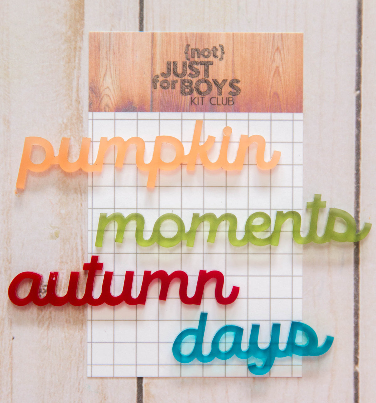 "Falling for Fall" Word Acrylic Embellishments