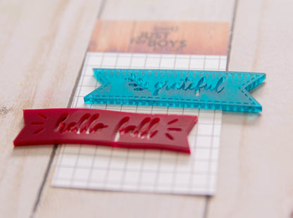 Fall Banners Acrylic Embellishments