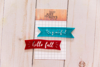 Fall Banners Acrylic Embellishments