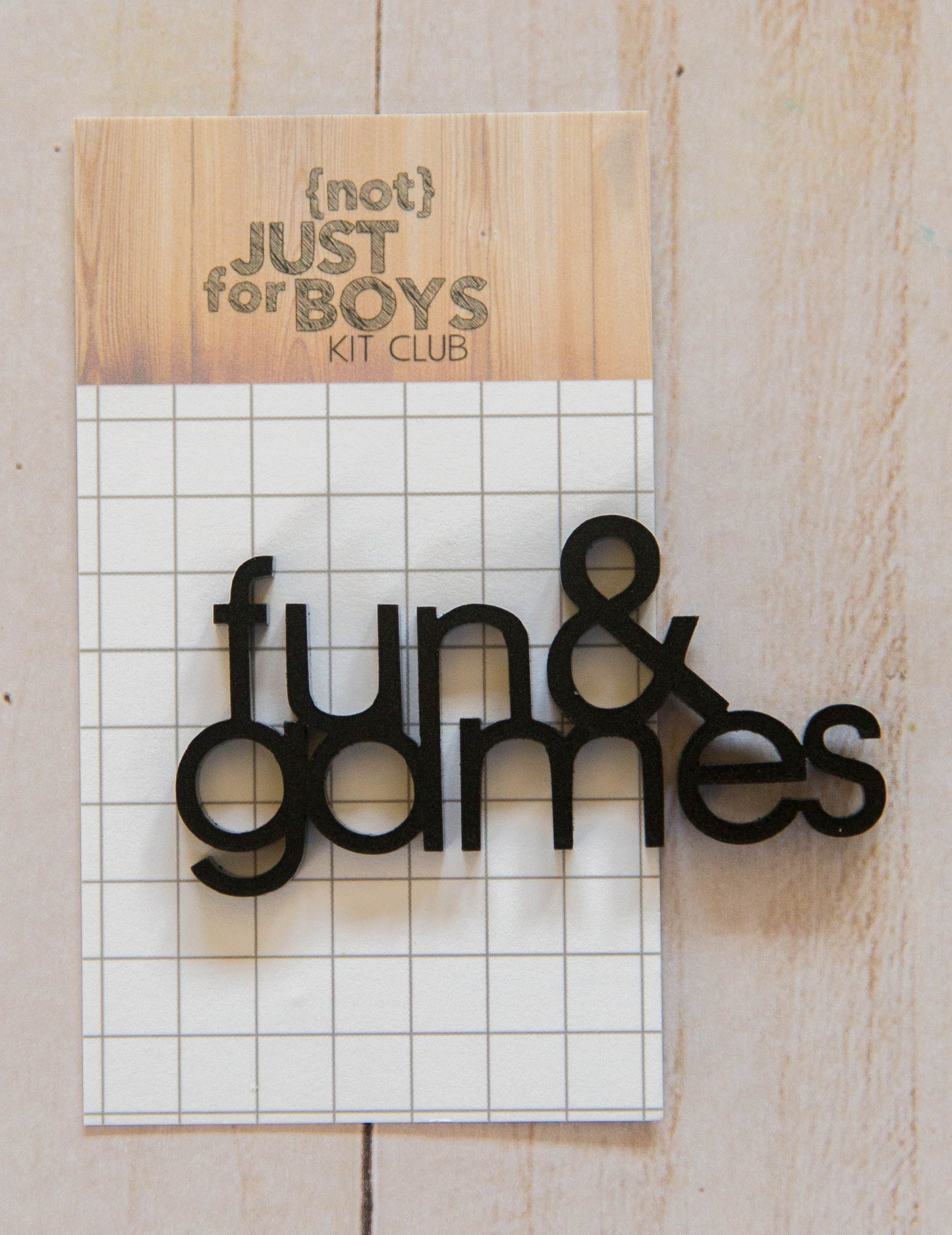 "Fun & Games" Acrylic Embellishment