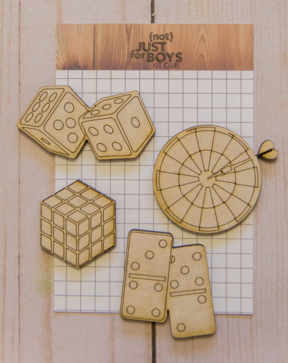 Game Night Wooden Embellishments