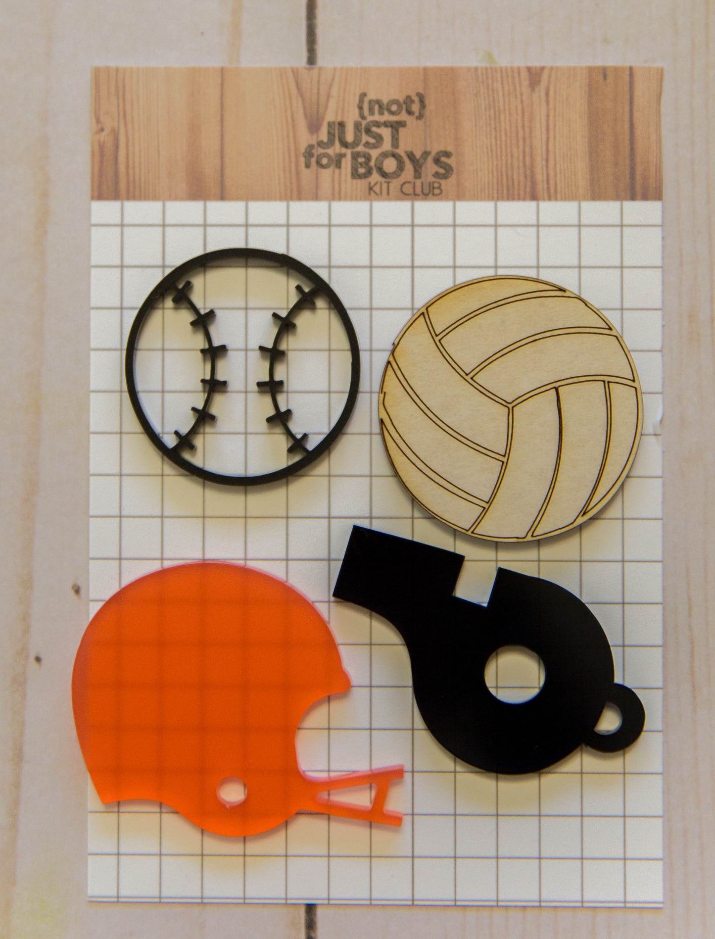 Sports Icon Acrylic and Wood Embellishments