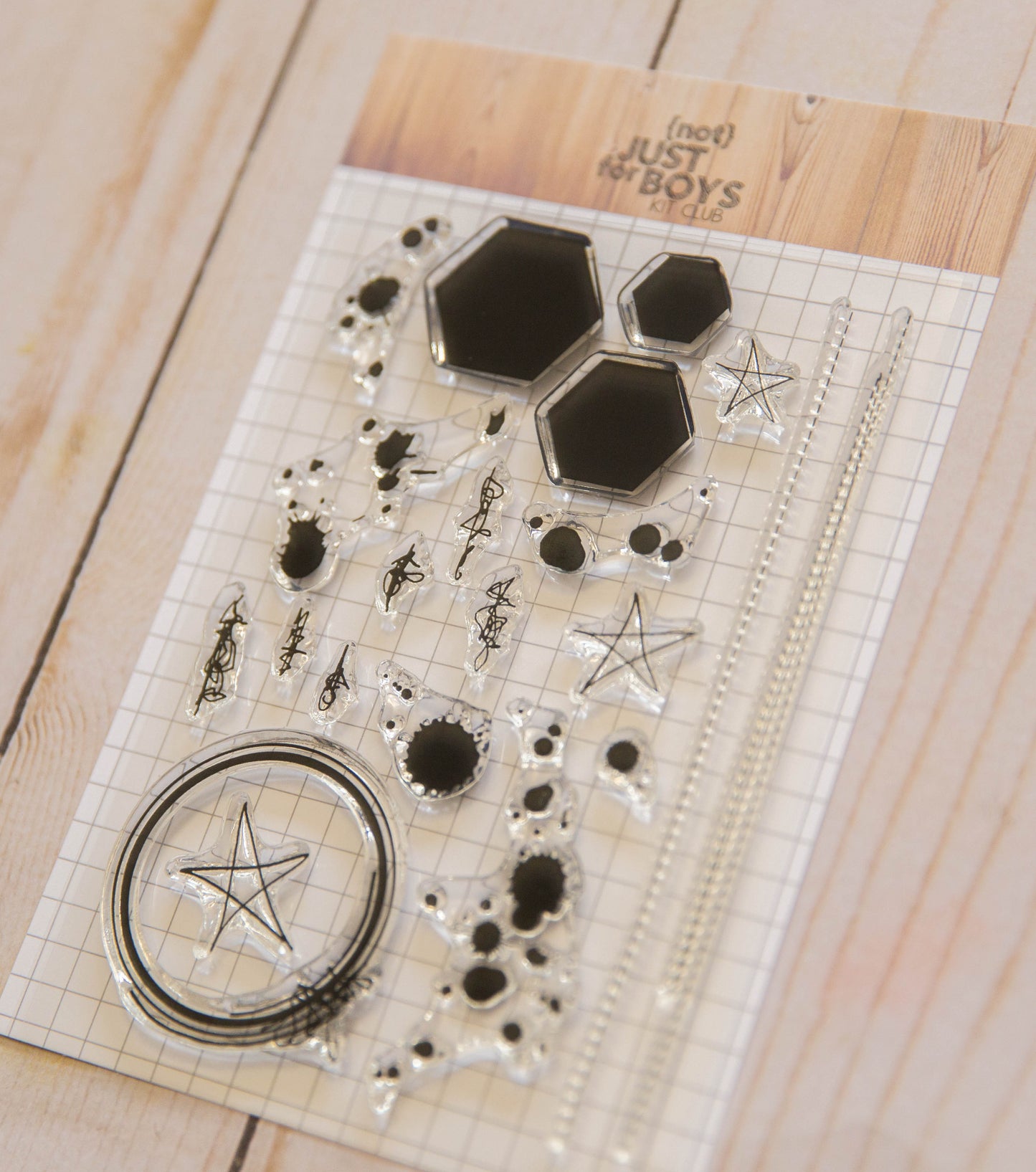 "Scribbles, Splatters, & Stitches" 4x6 Stamp Set