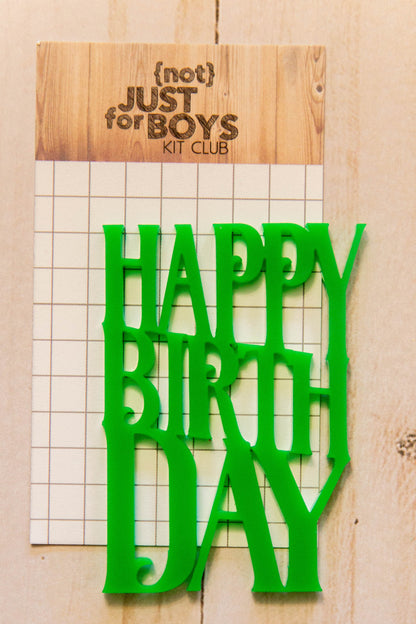 "Happy Birthday" Acrylic Embellishment