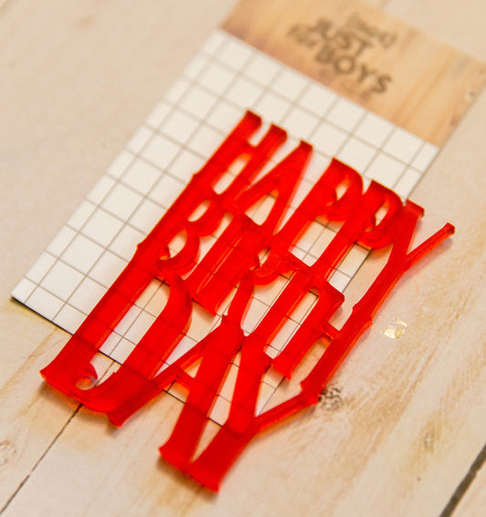 "Happy Birthday" Acrylic Embellishment