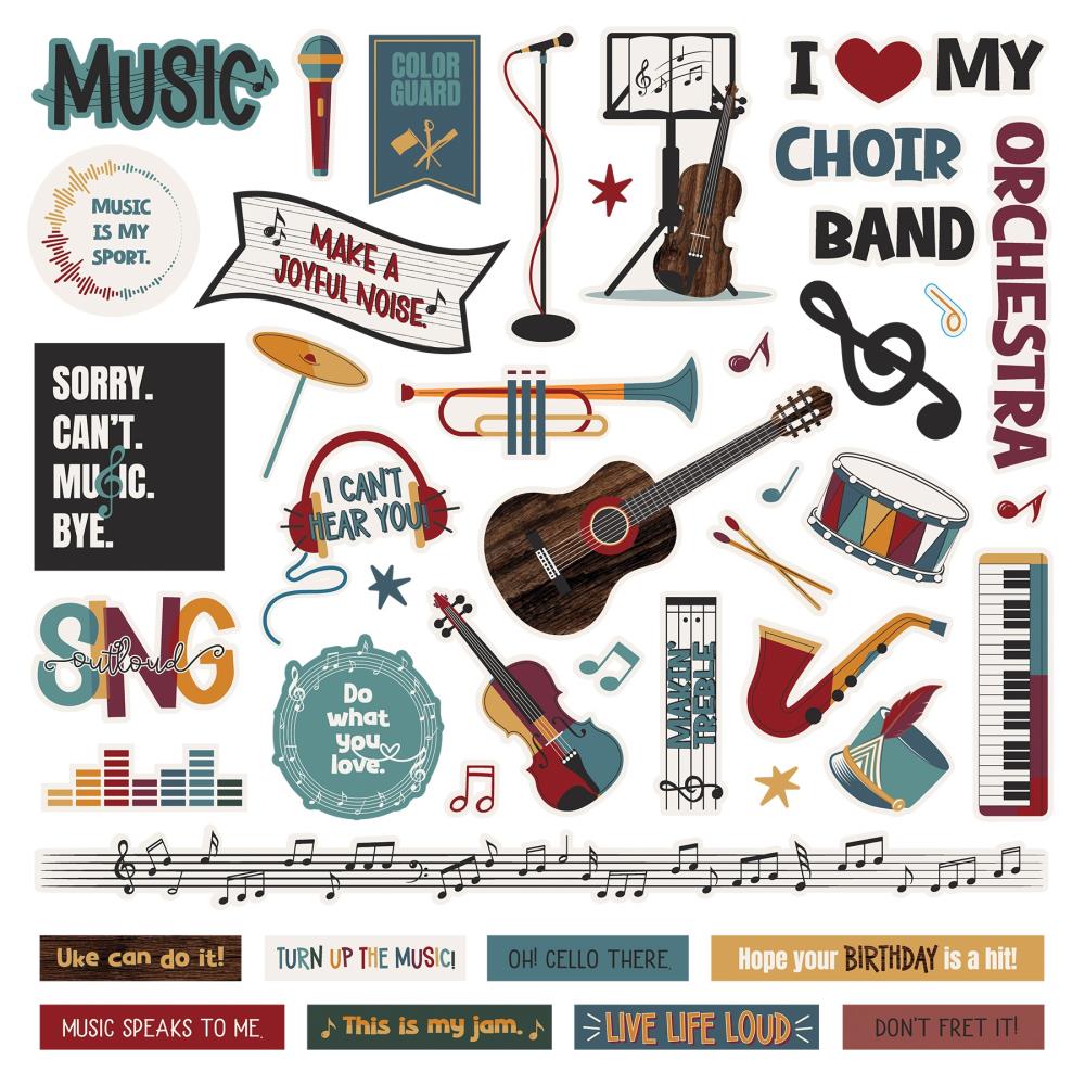 "Music Notes" Sticker Sheet