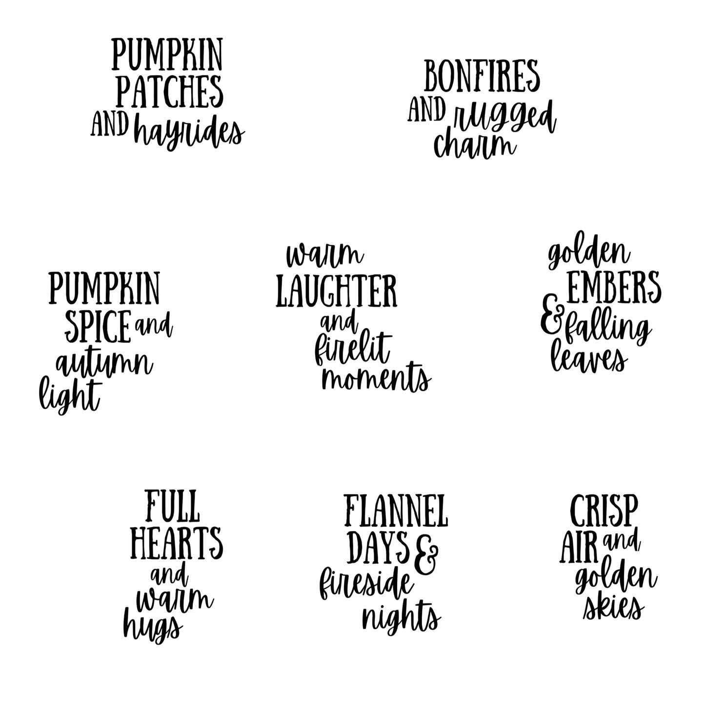 "Autumn Sentiments" 4x6 Stamp Set