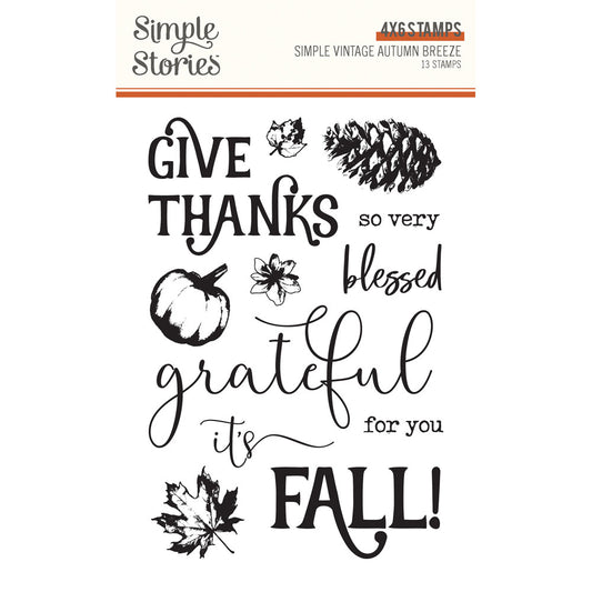 "Simple Vintage Autumn Breeze" Stamp Set