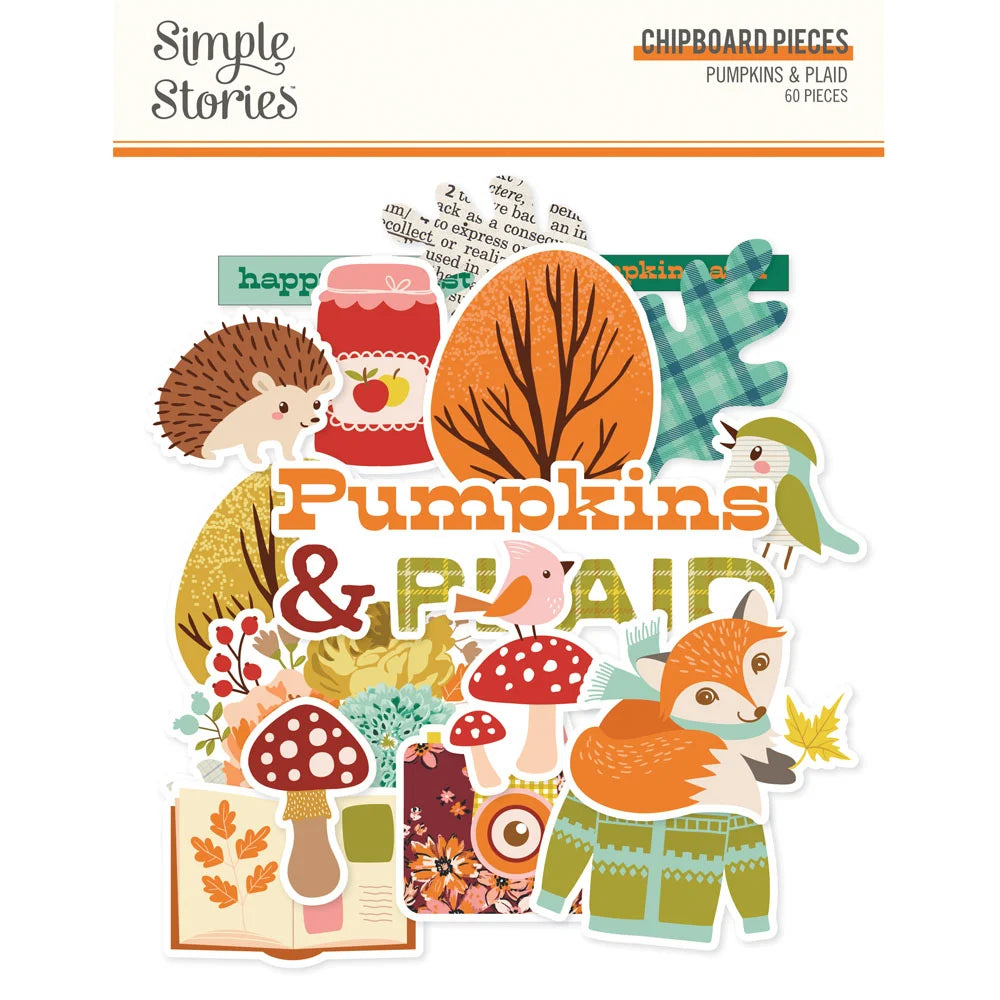 "Pumpkins & Plaid" Chipboard Pack