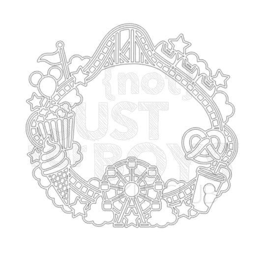 "Theme Park Wreath" DIGITAL Cut File