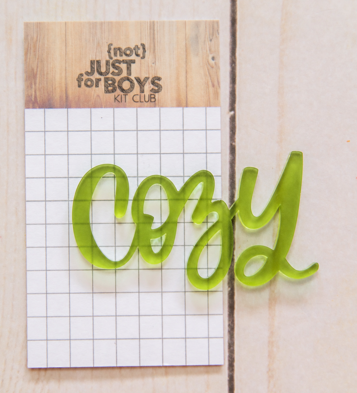 "Cozy" Word Acrylic Embellishment