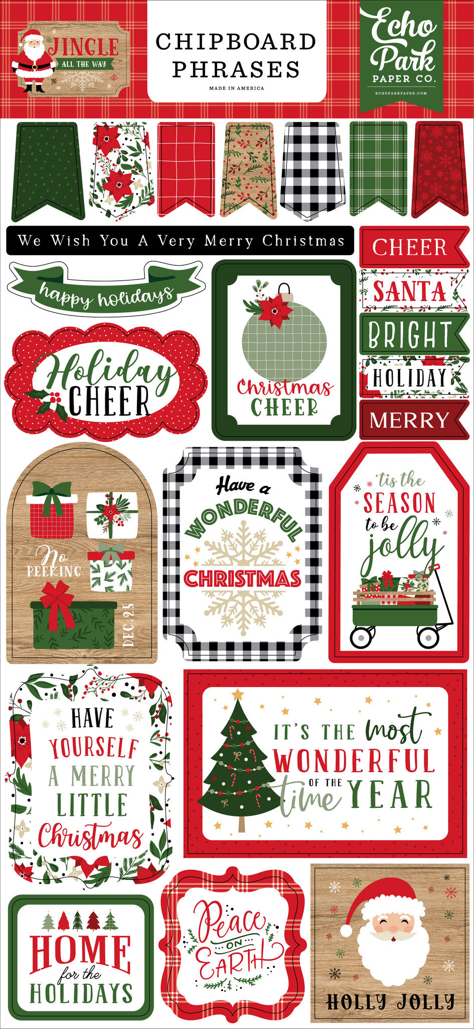 IMPERFECT "Jingle All the Way" Chipboard Phrases