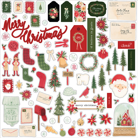 "Letters to Santa" Sticker Sheet