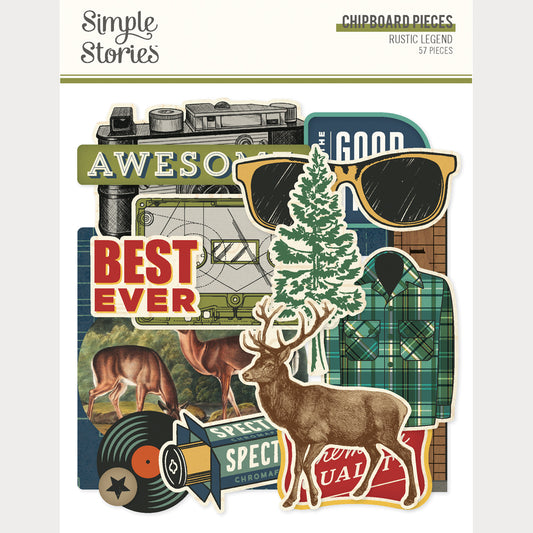 "Rustic Legend" Chipboard Pieces