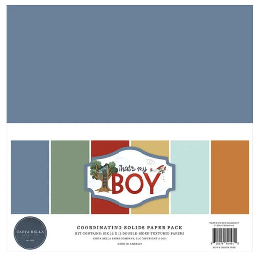 "That's My Boy" Solids Paper Pack