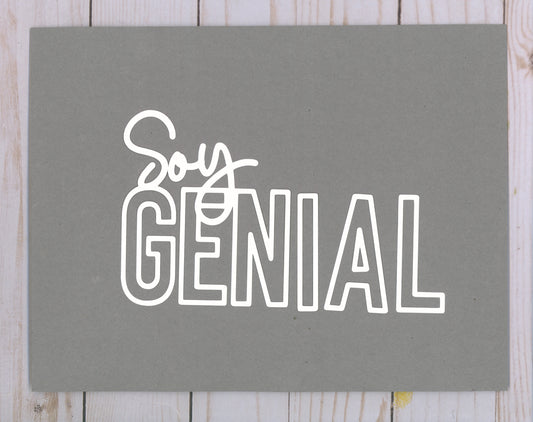 "Soy Genial" Cardstock Cut