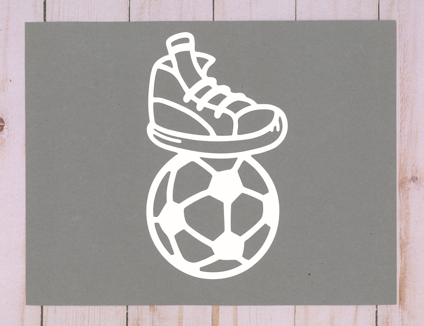 "Soccer Ball & Shoe" Cardstock Cut