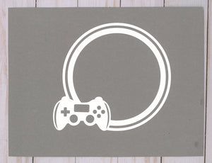 "Video Game Circle Frame" Cardstock Cut