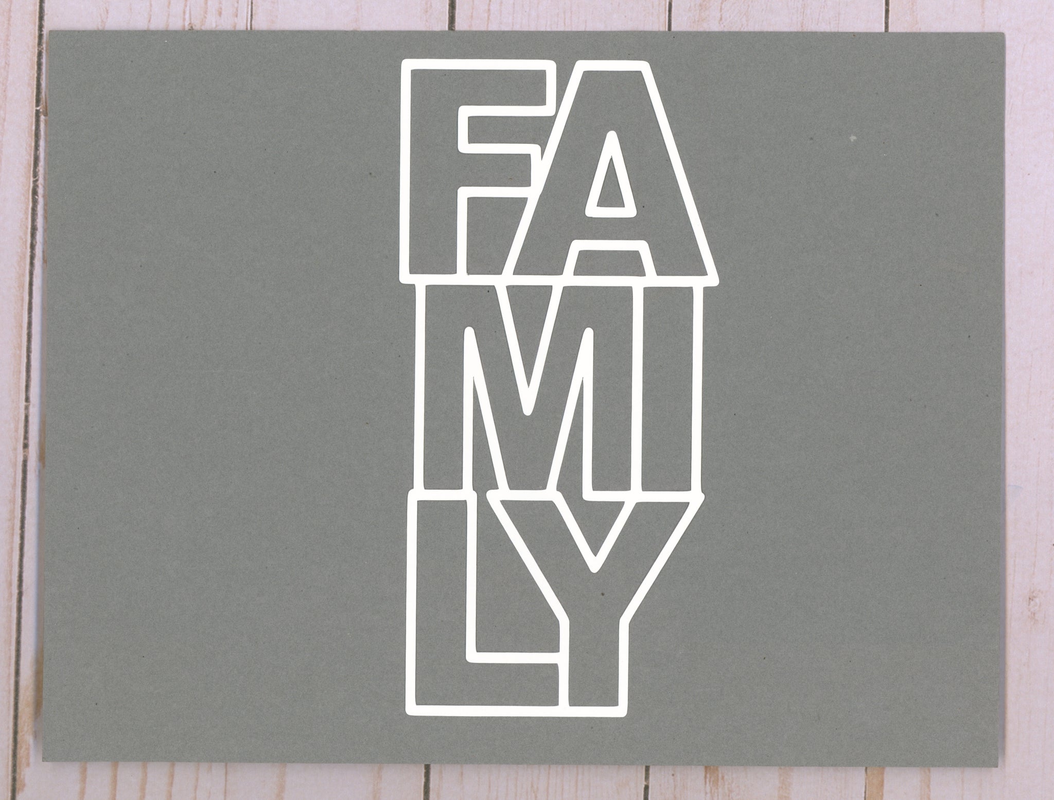 "Family" Cardstock Cut