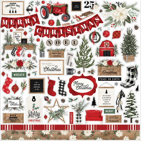 "Farmhouse Christmas" Sticker Sheet