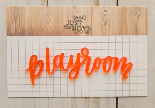 "Playroom" Acrylic Embellishment