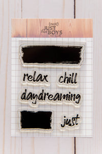 "Relax" 3 x 4 Stamp Set