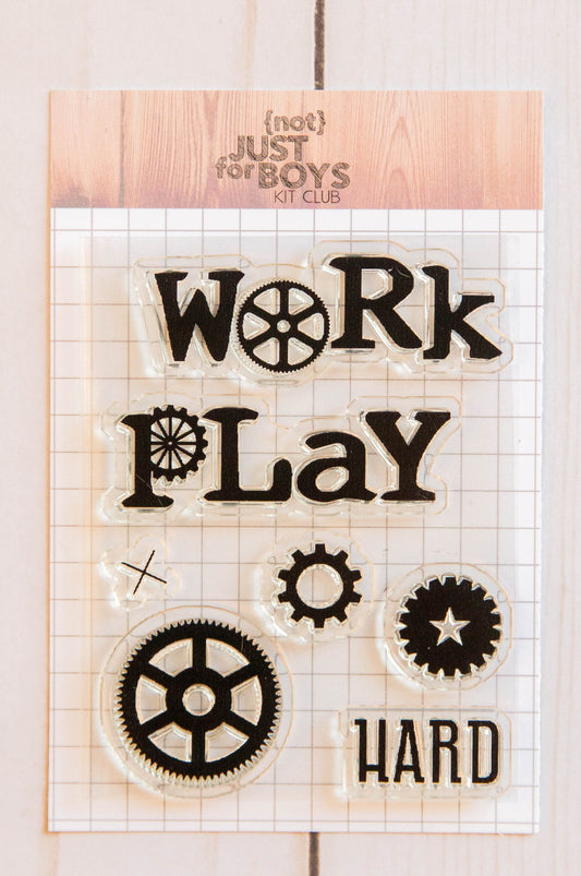 "Grunge" 3x4 Clear Stamp Set