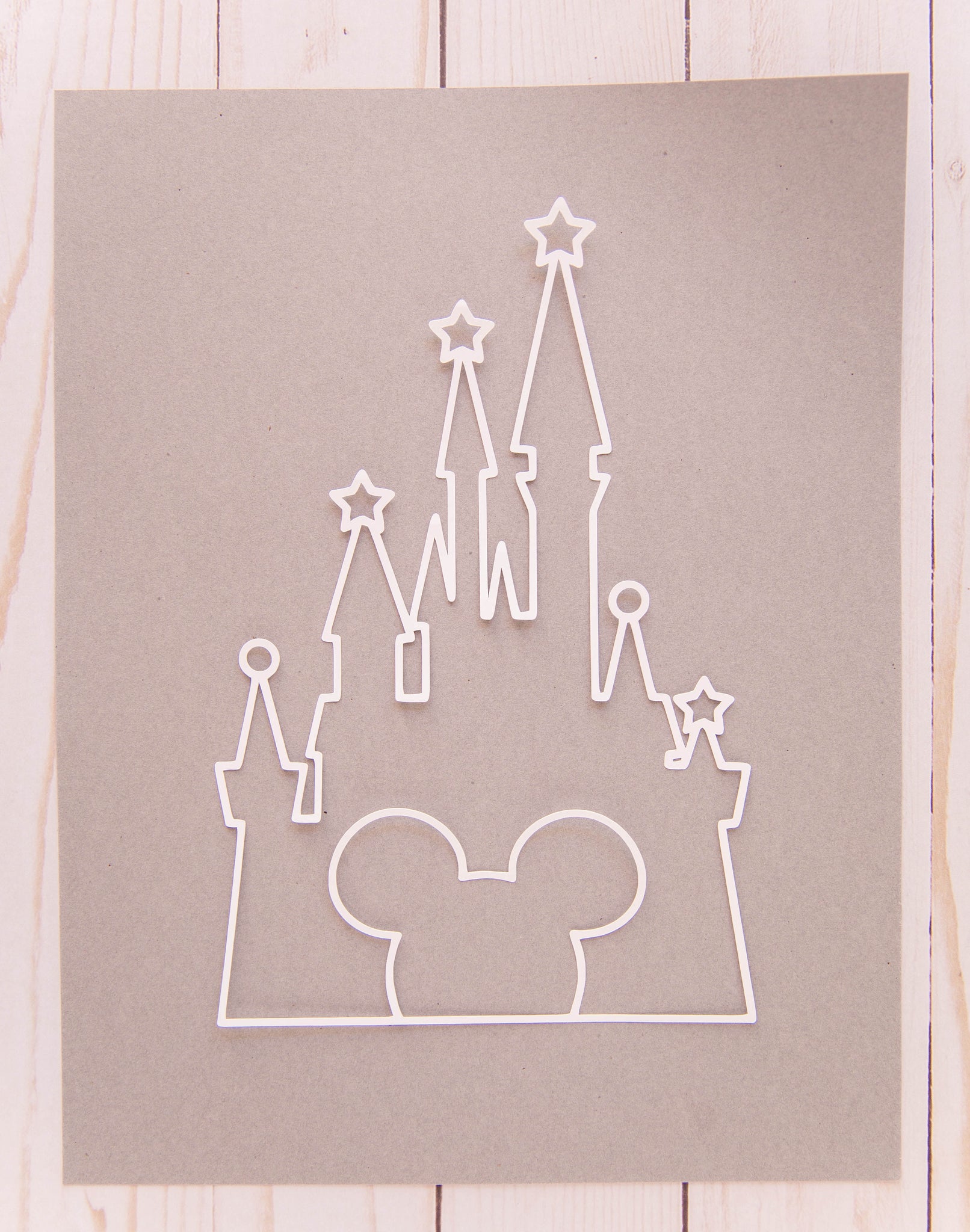 Mickey Castle Cardstock Cut