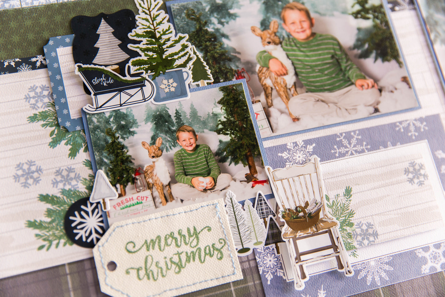 "Blue Christmas" Page Kit by Meridy Twilling