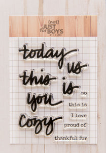 "Cozy" 3 x 4 Stamp Set