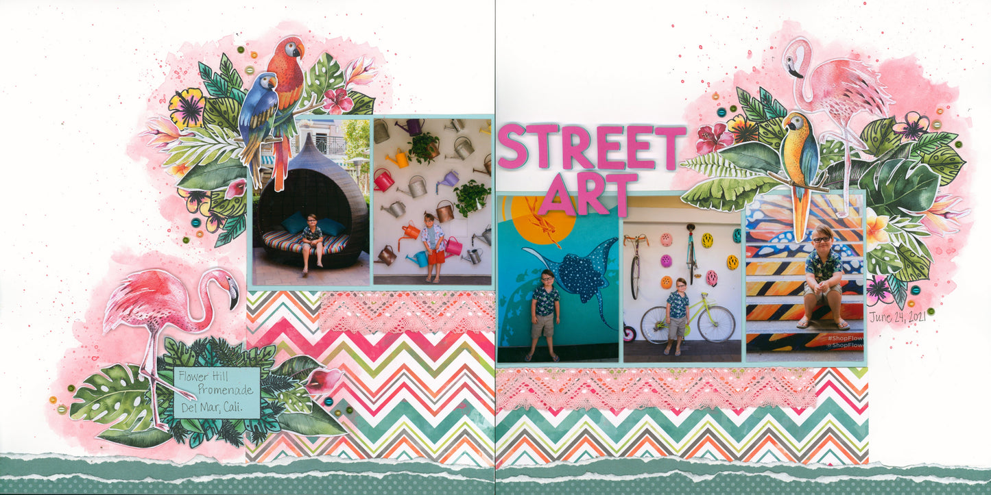 "Tropical Vibes" Page Kit by Meridy Twilling