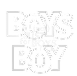 "Boy/s" Backed Cut File