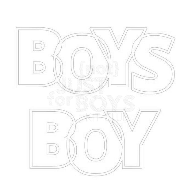 "Boy/s" Backed Cut File