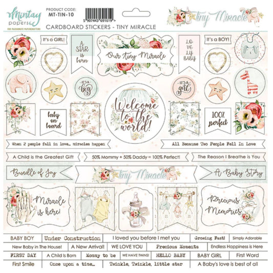 "Tiny Miracle" Chipboard Stickers